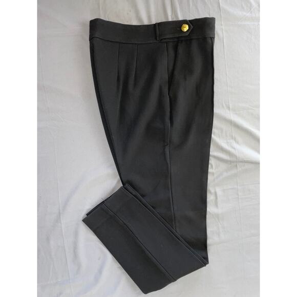 Express Gold Buttoned Skinny Fit Chino Trouser Pants. Black, Tag 8L. EUC!! - Picture 2 of 9
